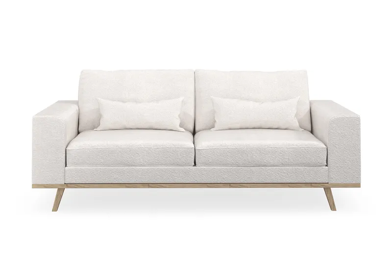 Copenhagen 2-seters Sofa i Bouclé, Hvit