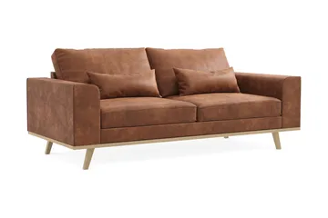 Copenhagen 2-seters Sofa i Kunstlær - Brun - Møbler - Sofaer - 2 seter sofa