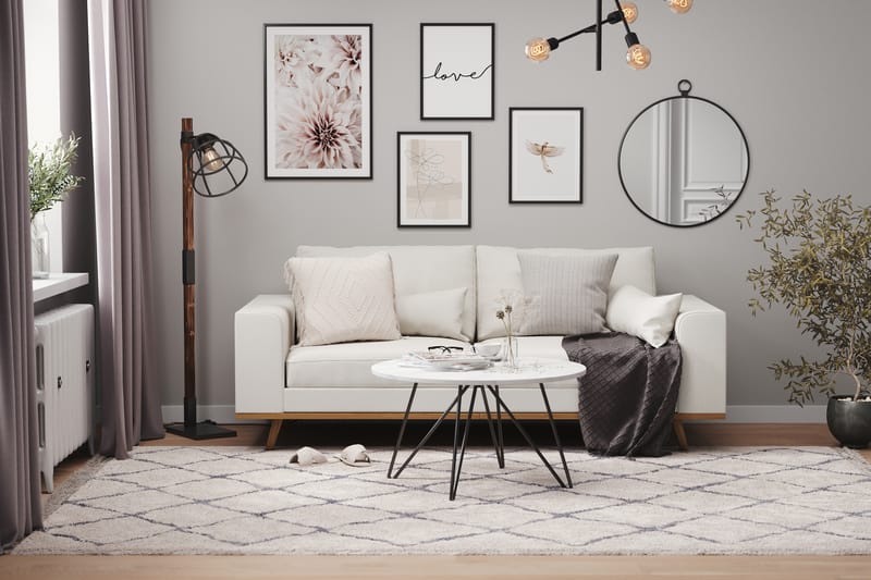 Copenhagen 2-seters Stoffsofa - Lys grå - Møbler - Sofaer - 2 seter sofa