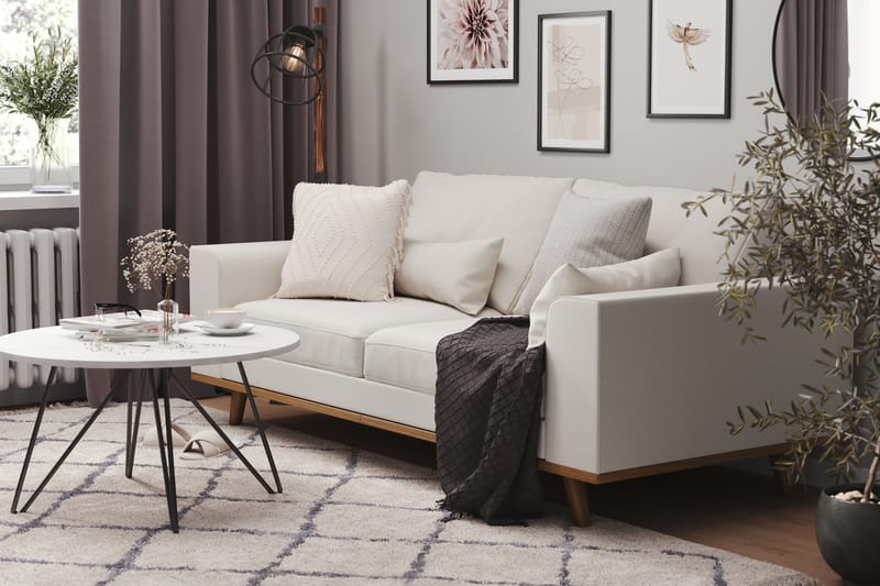 Copenhagen 2-seters Stoffsofa - Lys grå - Møbler - Sofaer - 2 seter sofa