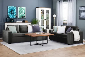 Crazy 2-seters Fløyelssofa - Mørk grå - Møbler - Sofaer - Fløyelssofaer