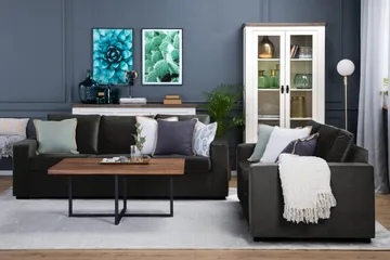 Crazy 2-seters Fløyelssofa - Mørk grå - Møbler - Sofaer - Fløyelssofaer