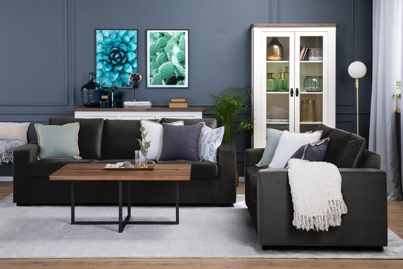 Crazy 2-seters Fløyelssofa - Mørk grå - Møbler - Sofaer - Fløyelssofaer