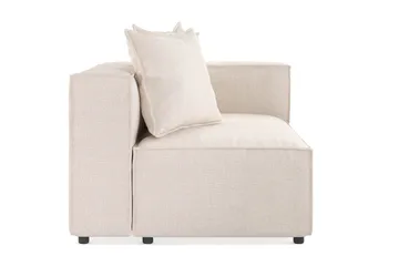 Cubo 2-seters Høyremodul i Stoff 120 cm bred - Beige - Møbler - Sofaer - Modulsofaer - Øvrige moduler til modulsofa