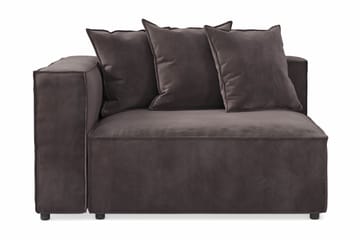 Cubo 2-seters Venstremodul i Fløyel - Antrasitt - Møbler - Sofaer - Modulsofaer - Øvrige moduler til modulsofa