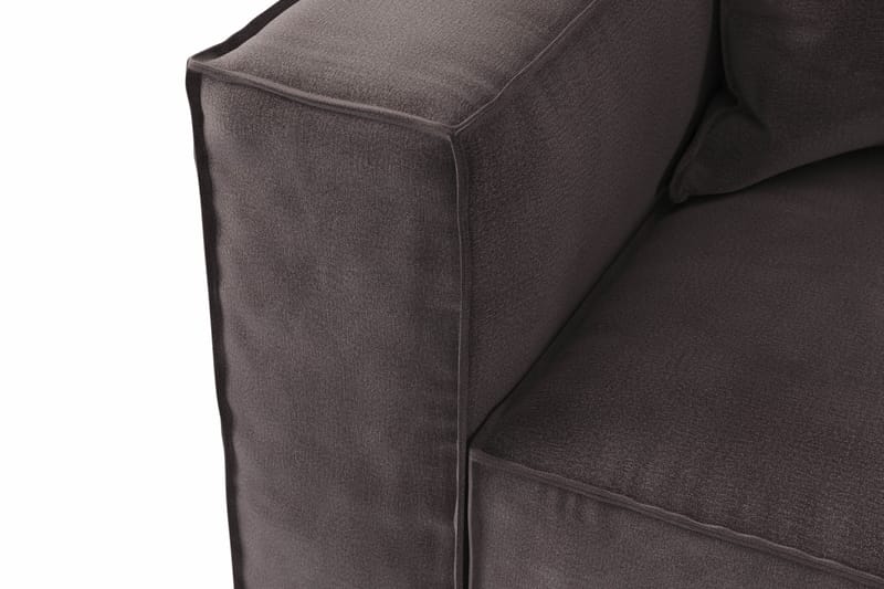 Cubo 2-seters Venstremodul i Fløyel - Antrasitt - Møbler - Sofaer - Modulsofaer - Øvrige moduler til modulsofa