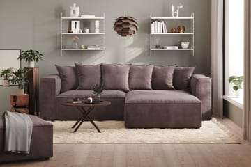 Cubo 2-seters Venstremodul i Fløyel - Antrasitt - Møbler - Sofaer - Modulsofaer - Øvrige moduler til modulsofa