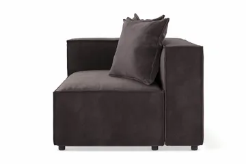 Cubo 2-seters Venstremodul i Fløyel - Antrasitt - Møbler - Sofaer - Modulsofaer - Øvrige moduler til modulsofa