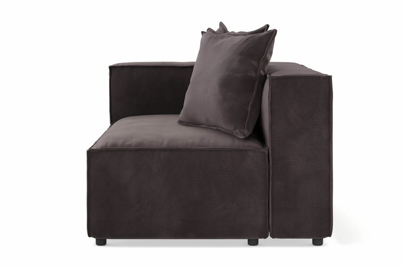 Cubo 2-seters Venstremodul i Fløyel - Antrasitt - Møbler - Sofaer - Modulsofaer - Øvrige moduler til modulsofa