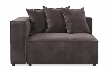 Cubo 2-seters Venstremodul i Fløyel - Antrasitt - Møbler - Sofaer - Modulsofaer - Øvrige moduler til modulsofa