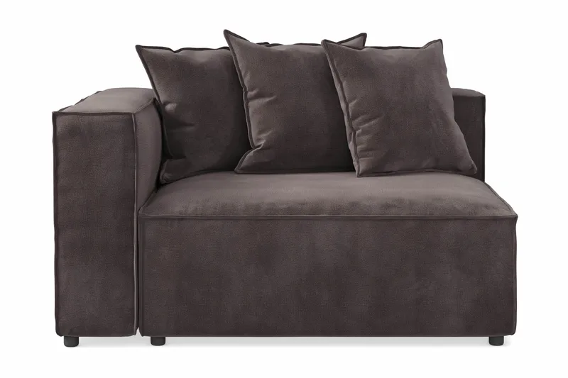 Cubo 2-seters Venstremodul i Fløyel, Antrasitt