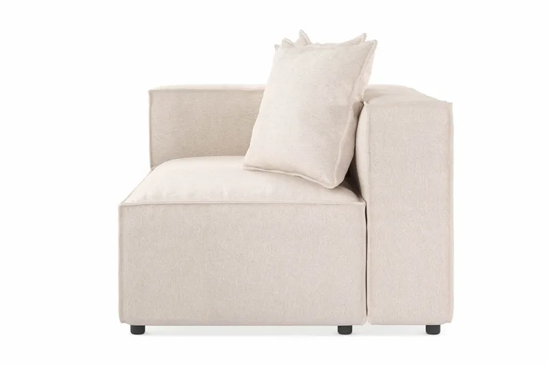 Cubo 2-seters Venstremodul i Stoff 120 cm bred - Beige - Møbler - Sofaer - Modulsofaer - Øvrige moduler til modulsofa