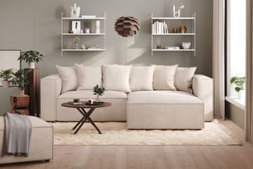 Cubo 2-seters Venstremodul i Stoff 120 cm bred - Beige - Møbler - Sofaer - 2 seter sofa
