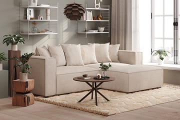 Cubo 2-seters Venstremodul i Stoff 120 cm bred - Beige - Møbler - Sofaer - 2 seter sofa