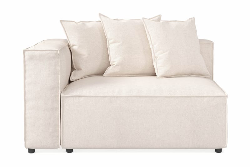 Cubo 2-seters Venstremodul i Stoff 120 cm bred, Beige