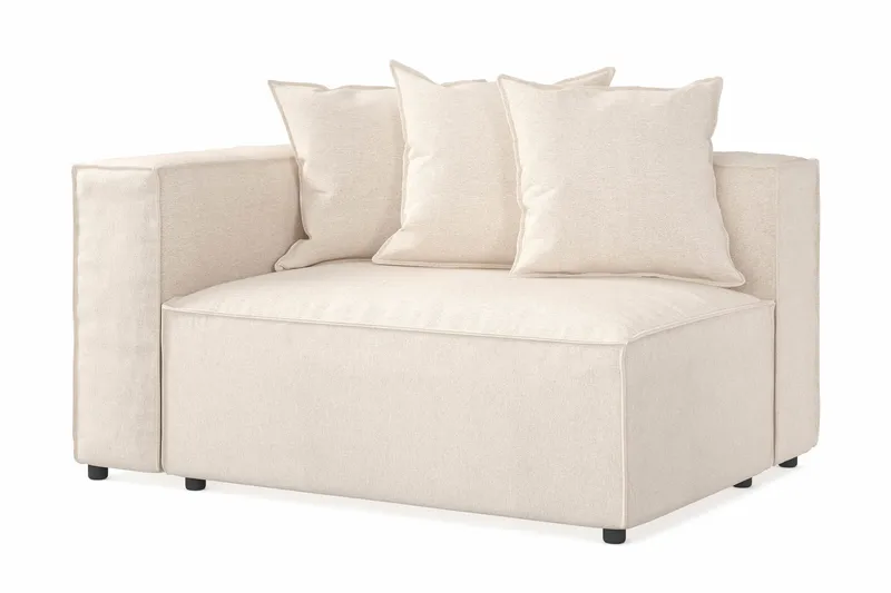 Cubo 2-seters Venstremodul i Stoff 120 cm bred - Beige - Møbler - Sofaer - Modulsofaer - Øvrige moduler til modulsofa