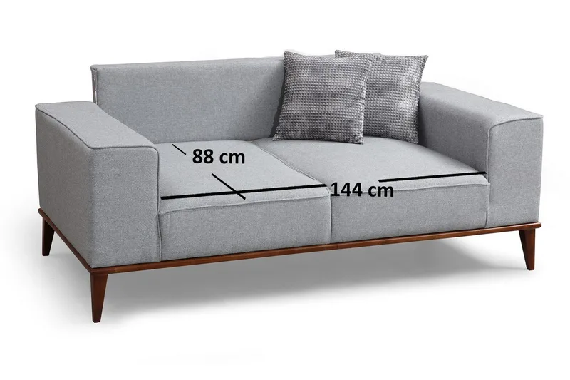 Dubar 2-Seter Sofa - Grå - Møbler - Sofaer - 2 seter sofa