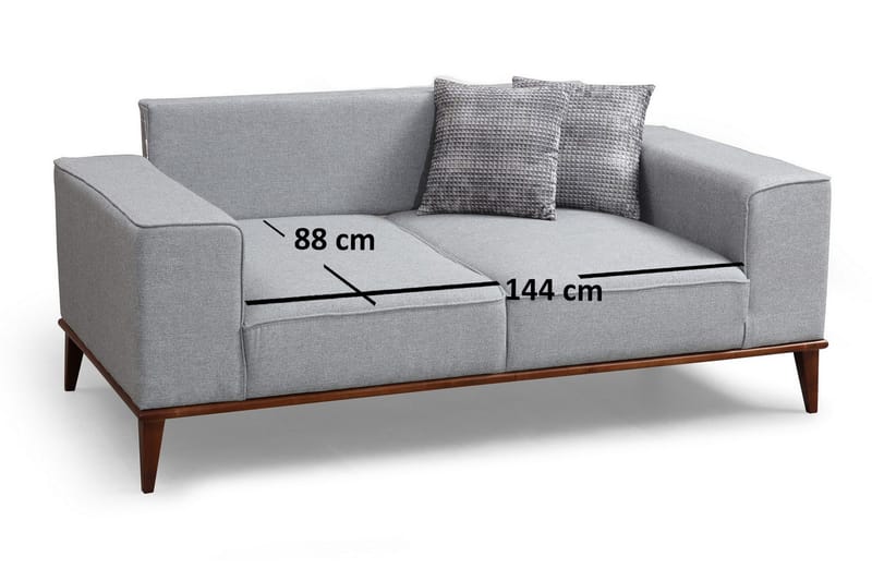 Dubar 2-Seter Sofa - Grå - Møbler - Sofaer - 2 seter sofa