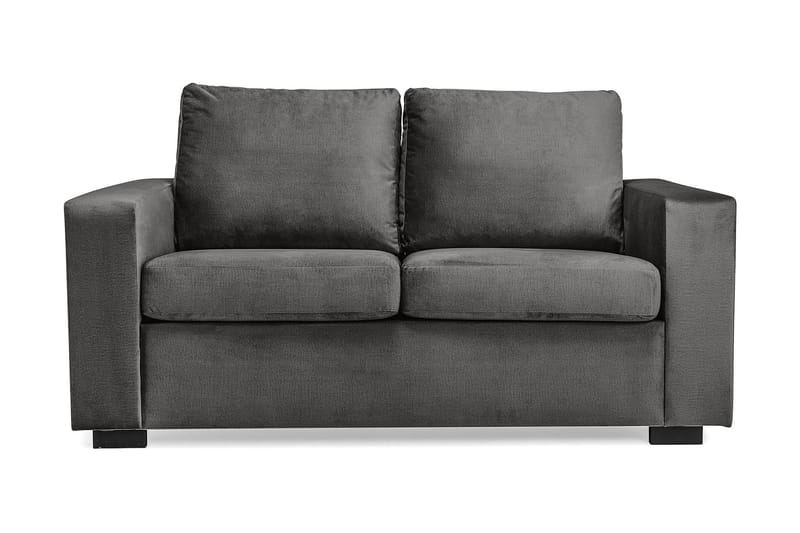 Fløyelssofa Nevada 2-seter - Mørkgrå - 2 seter sofa