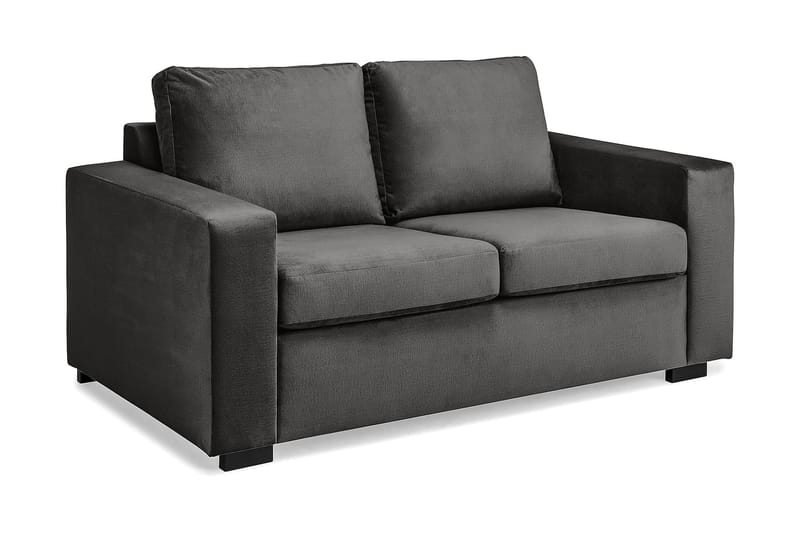 Fløyelssofa Nevada 2-seter - Mørkgrå - 2 seter sofa