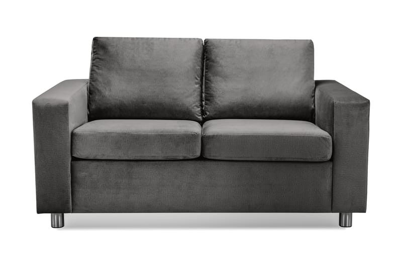 Fløyelssofa Nevada 2-seter - Mørkgrå - 2 seter sofa