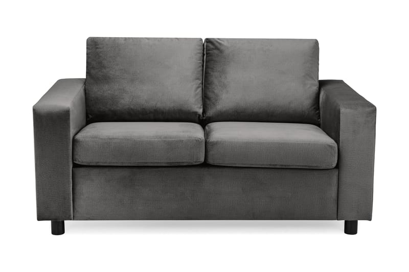 Fløyelssofa Nevada 2-seter - Mørkgrå - 2 seter sofa