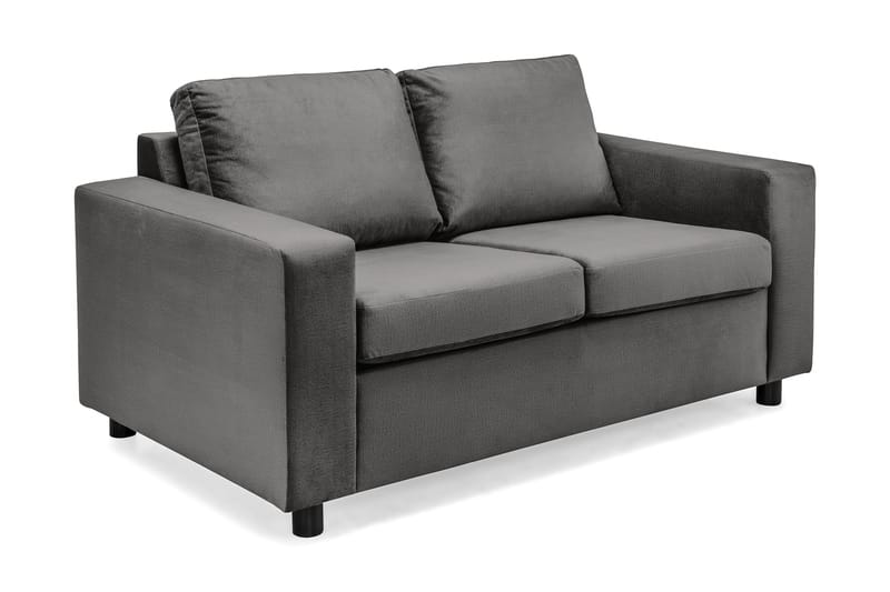 Fløyelssofa Nevada 2-seter - Mørkgrå - 2 seter sofa