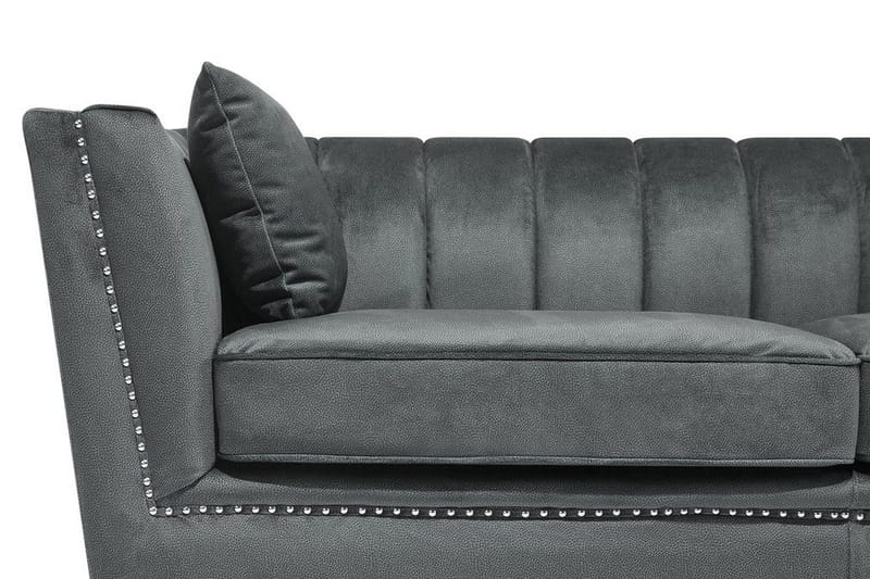 Gaula 2-seter Fløyelssofa 160 cm - Grå - Møbler - Sofaer - 2 seter sofa
