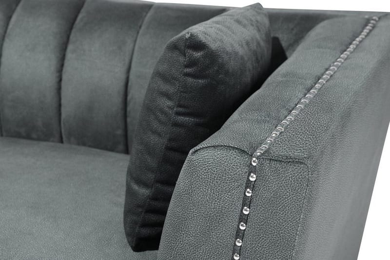Gaula 2-seter Fløyelssofa 160 cm - Grå - Møbler - Sofaer - 2 seter sofa