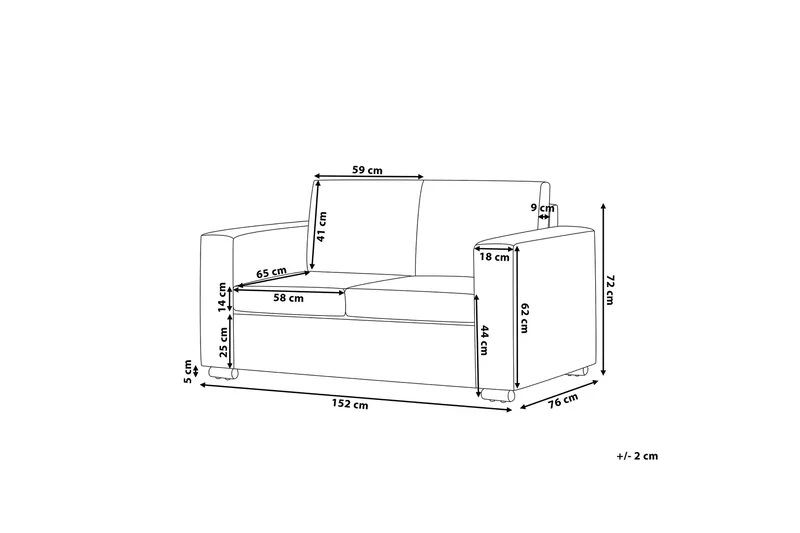 Helsinki Sofa 2-4 Seter - Svart - Møbler - Sofaer - 2 seter sofa