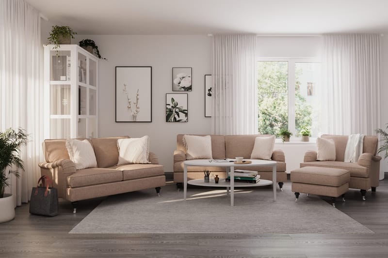 Howard Classic 2-seters Stoffsofa - Mørk beige - Møbler - Sofaer - 2 seter sofa