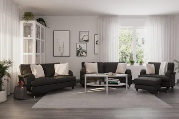 Howard Classic 2-seters Stoffsofa - Mørk grå - Møbler - Sofaer - 2 seter sofa
