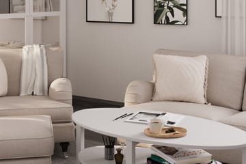Howard Classic 2-seters Svunget Stoffsofa - Beige - Møbler - Sofaer - 2 seter sofa