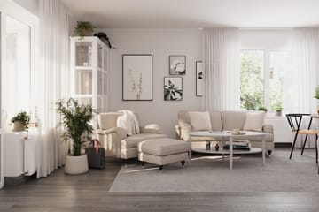 Howard Classic 2-seters Svunget Stoffsofa - Beige - Møbler - Sofaer - 2 seter sofa