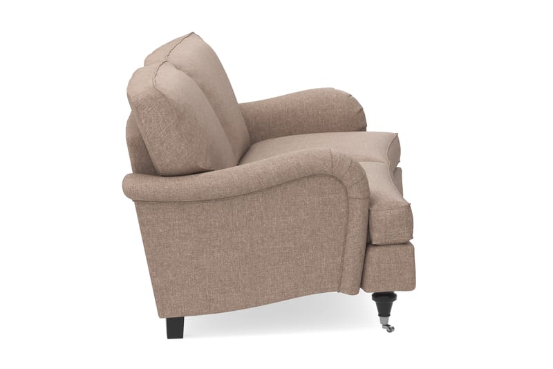 Howard Classic 2-seters Svunget Stoffsofa - Mørk beige - Møbler - Sofaer - 2 seter sofa