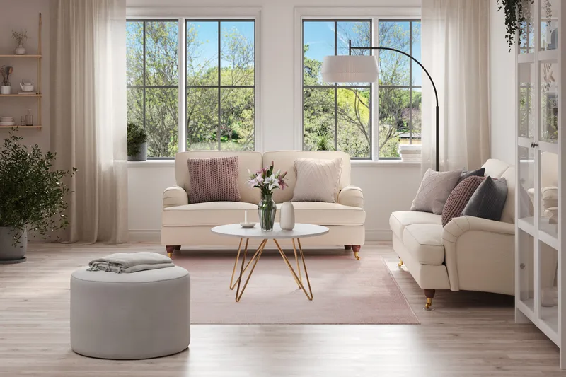 Howard Lyx 2-seters Stoffsofa - Beige - Møbler - Sofaer - 2 seter sofa