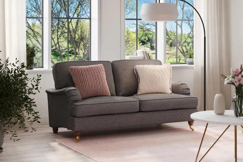 Howard Lyx 2-seters Stoffsofa - Mørk grå - Møbler - Sofaer - 2 seter sofa