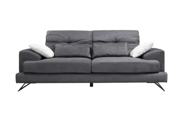 Killem 2-seter Sofa med Lave Armlener og Skrå Ben i Stoff - Antrasitt - Møbler - Sofaer - 2 seter sofa