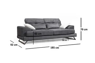 Killem 2-Seter Sofa - Svart - Møbler - Sofaer - 2 seter sofa