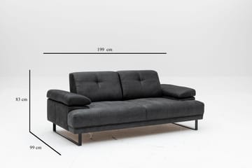 Kitimat Sofa 2-seters - Antrasitt - Møbler - Sofaer - 2 seter sofa