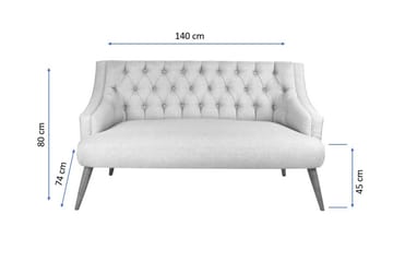 Lamonti 2-seters Sofa - Grå/Natur - Møbler - Sofaer - 2 seter sofa
