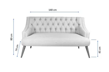 Lamonti 2-seters Sofa - Lysebrun/Natur - Møbler - Sofaer - 2 seter sofa