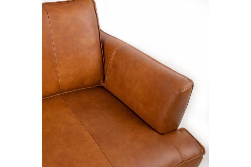 Leo 2-seter Sofa med Smale Armlener i Skinn - Cognac - Møbler - Sofaer - 2 seter sofa