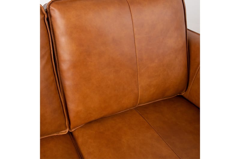 Leo 2-seter Sofa med Smale Armlener i Skinn - Cognac - Møbler - Sofaer - 2 seter sofa