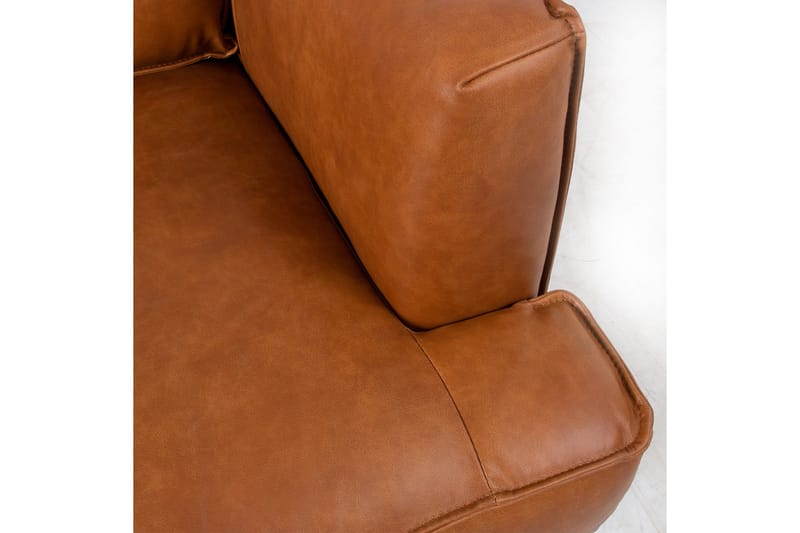 Leo 2-seter Sofa med Smale Armlener i Skinn - Cognac - Møbler - Sofaer - 2 seter sofa