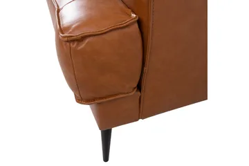 Leo 2-seter Sofa med Smale Armlener i Skinn - Cognac - Møbler - Sofaer - 2 seter sofa