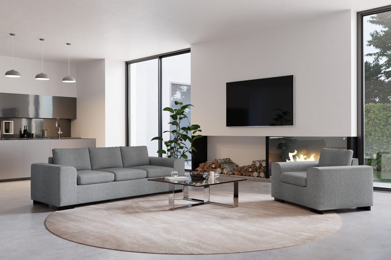Link 2-seters Stoffsofa - Lys grå - Møbler - Sofaer - 2 seter sofa
