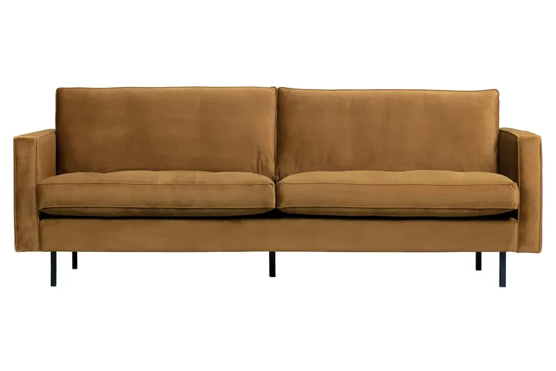 Lissbon 2-seter Sofa 230 cm i Fløyel, Honninggul