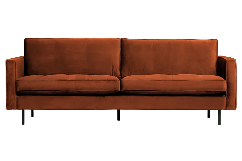 Lissbon 2-seter Sofa 230 cm i Fløyel, Rust