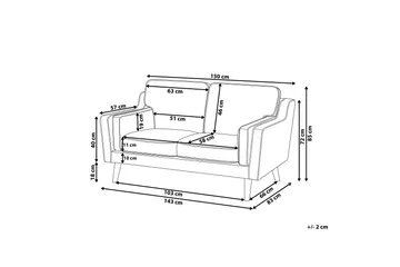 Lokka Sofa 2-seter - Grå - Møbler - Sofaer - 2 seter sofa